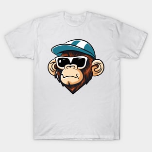 Cool monkey vector comic design T-Shirt